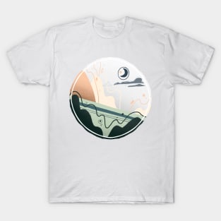 Muted Circle Environment - Graphic Illustration T-Shirt